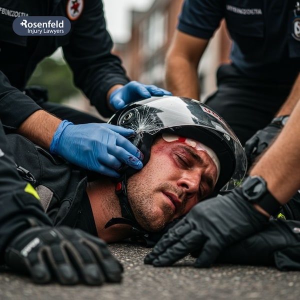 head injuries cause one third of motorcycle deaths.